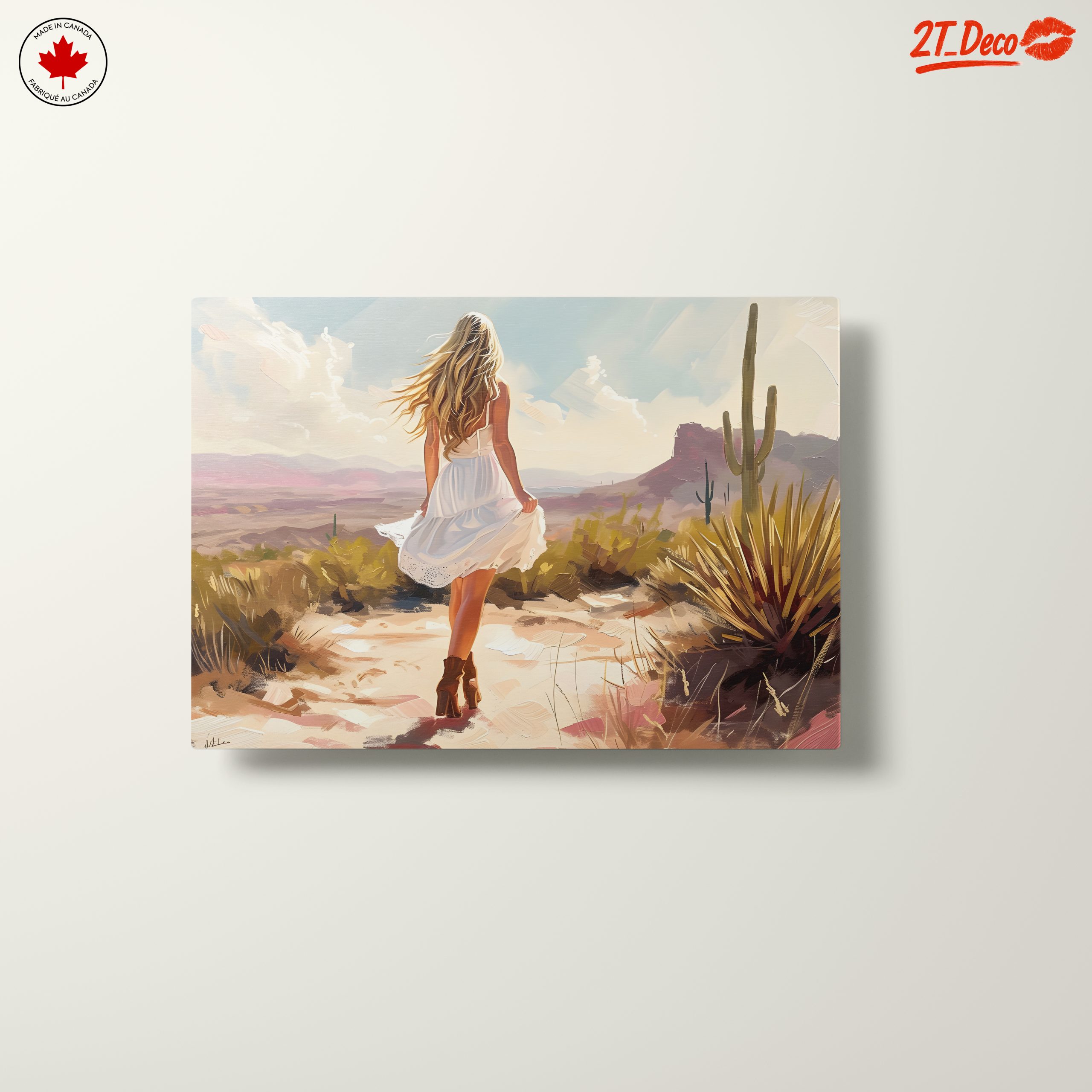Modern Woman Walking in Desert Landscape - Image 10
