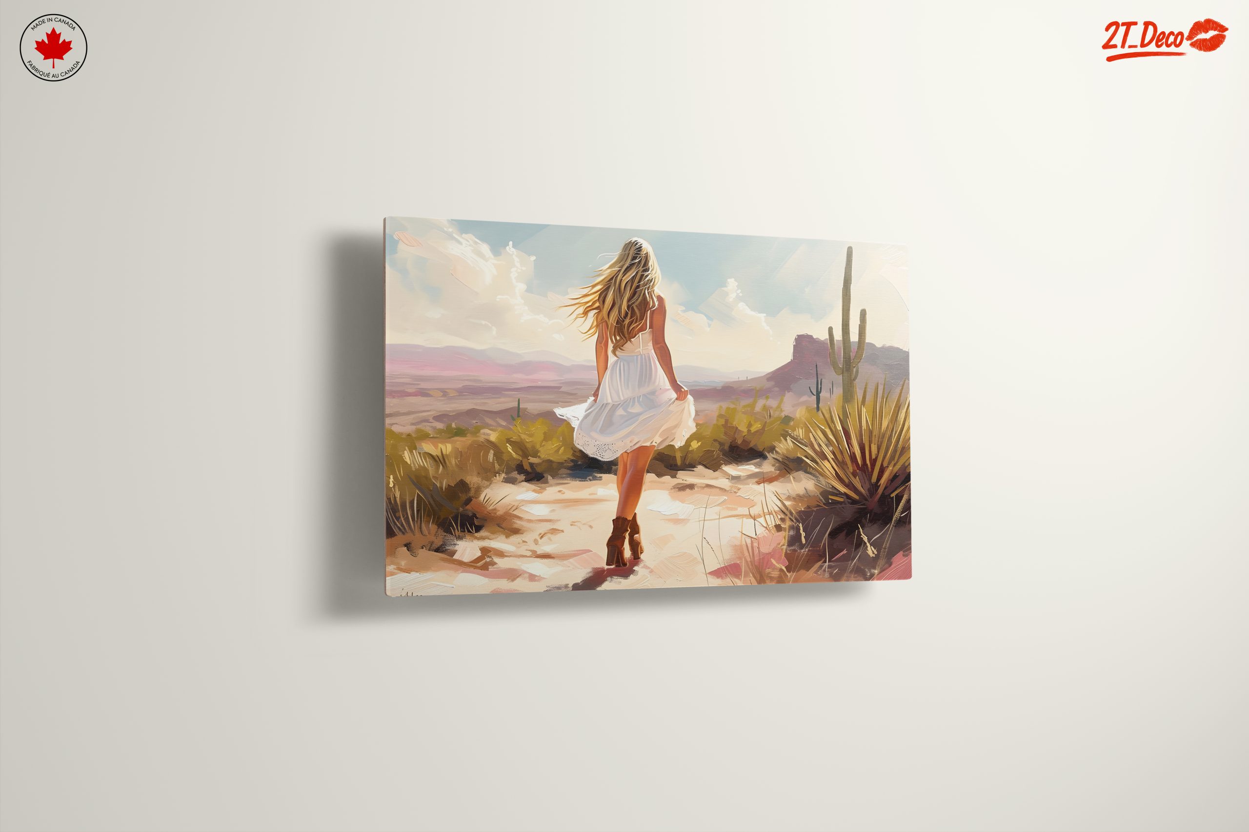 Modern Woman Walking in Desert Landscape - Image 13