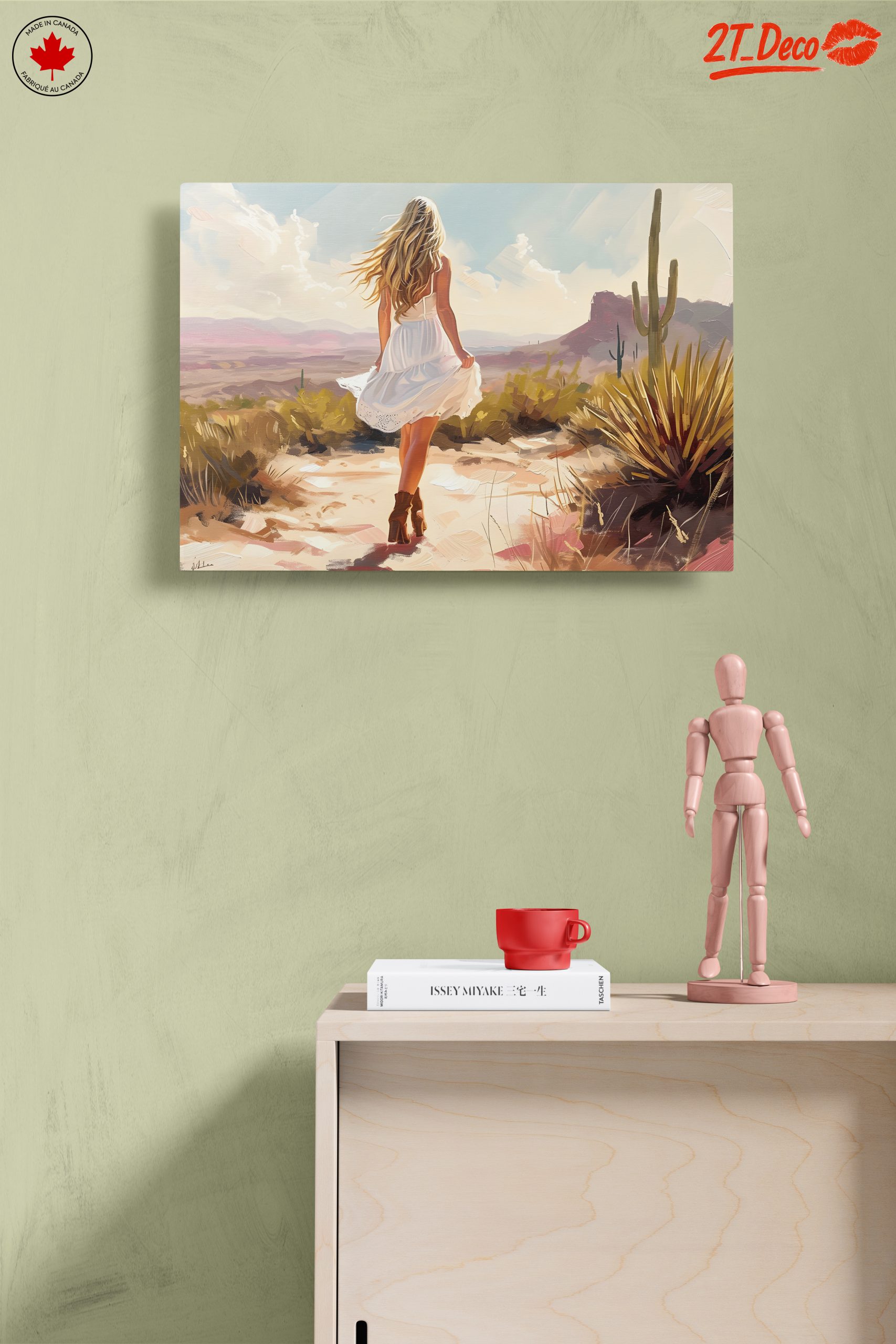 Modern Woman Walking in Desert Landscape - Image 14