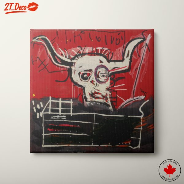 Bold Contemporary Pop Art Featuring Skull and Horns