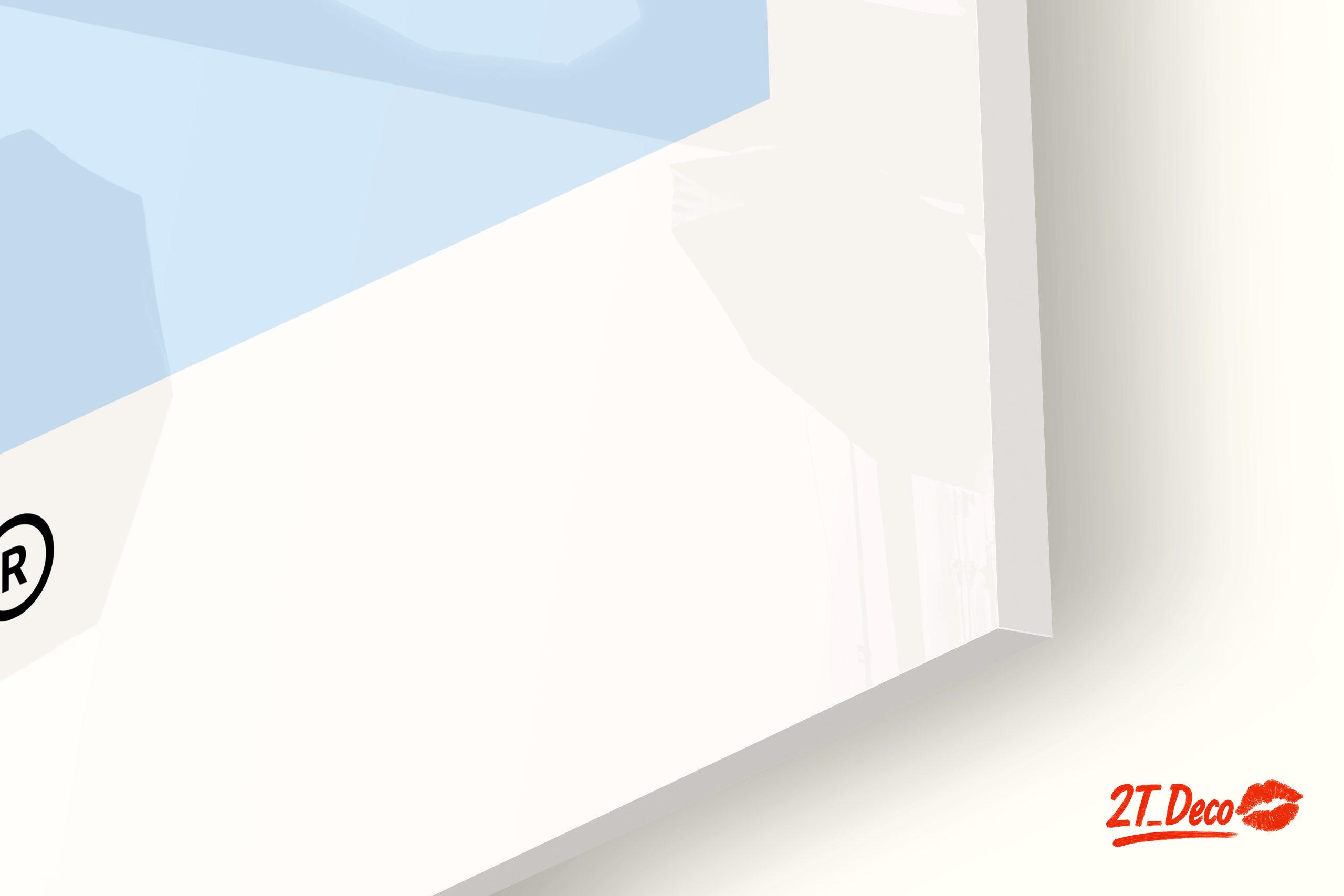 Sleek Baby Blue Contemporary Abstract Art - Image 9
