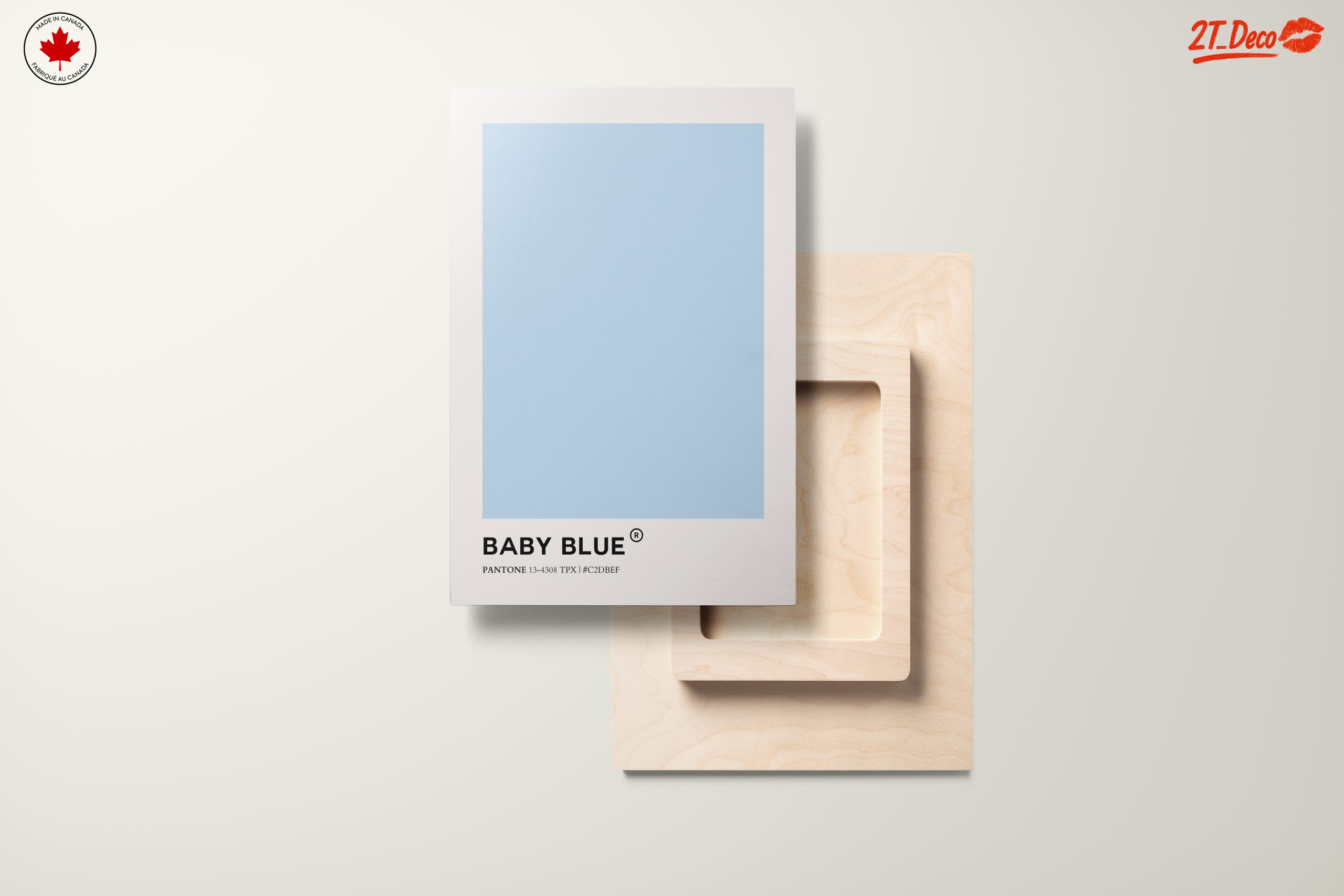 Sleek Baby Blue Contemporary Abstract Art - Image 11