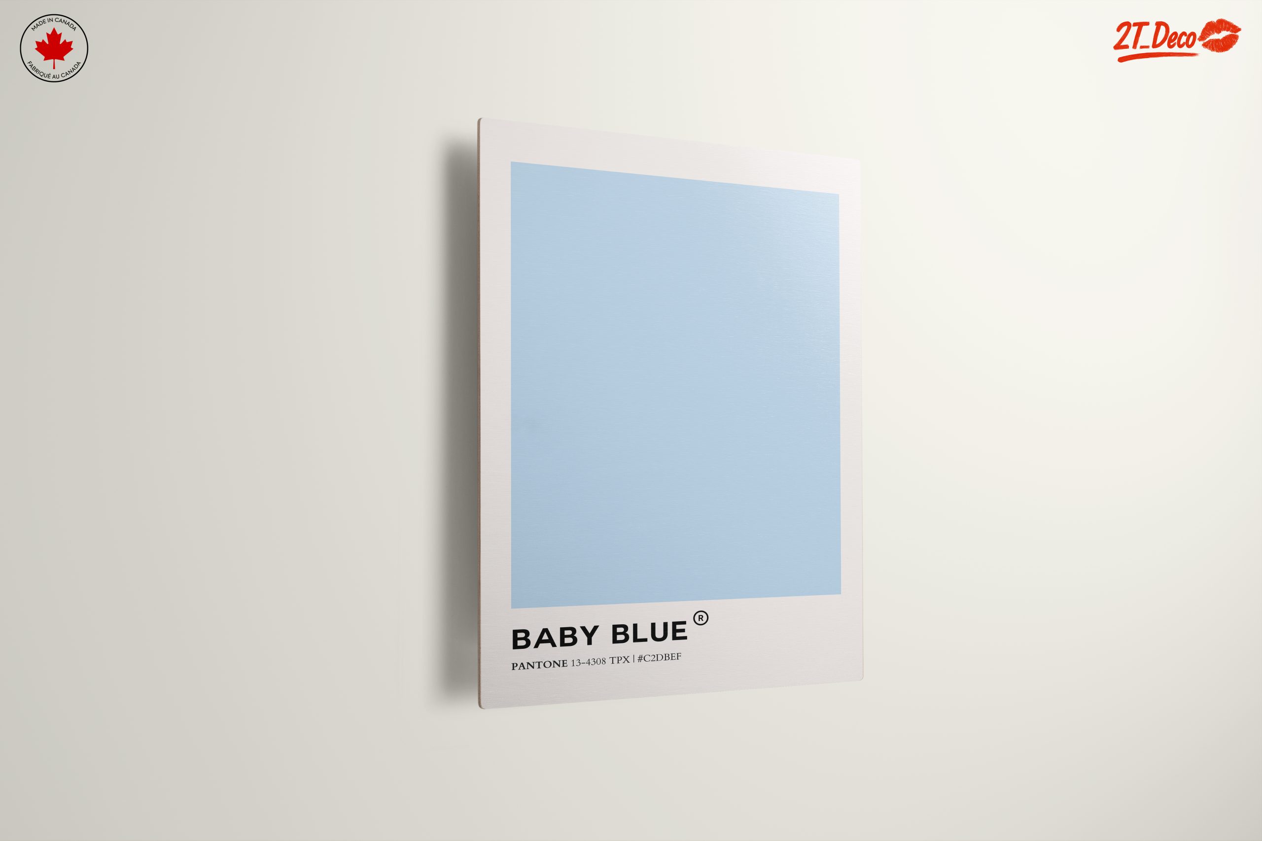 Sleek Baby Blue Contemporary Abstract Art - Image 13