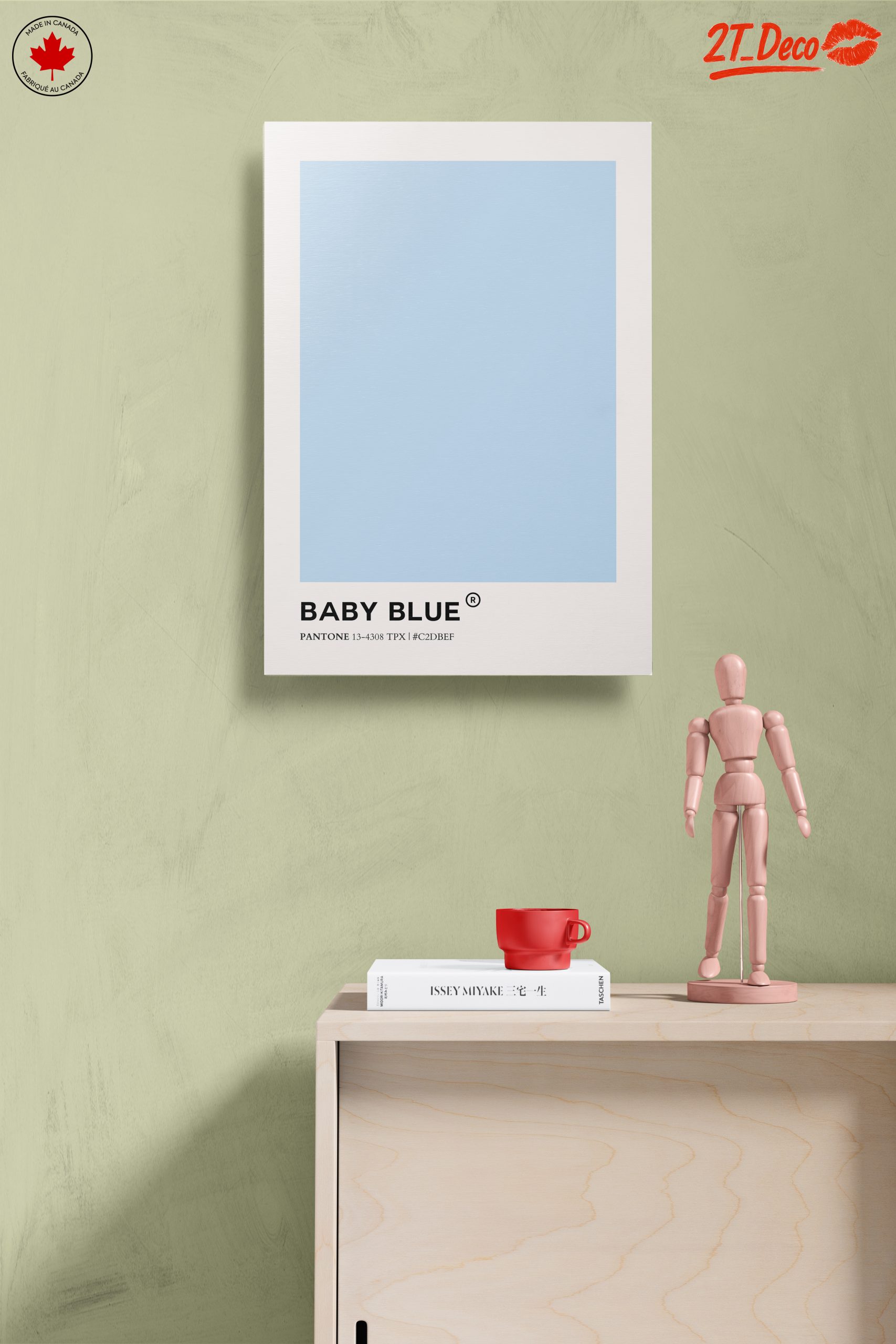 Sleek Baby Blue Contemporary Abstract Art - Image 14