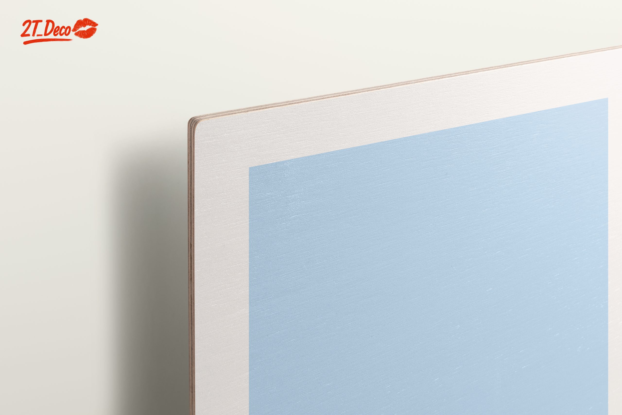 Sleek Baby Blue Contemporary Abstract Art - Image 15
