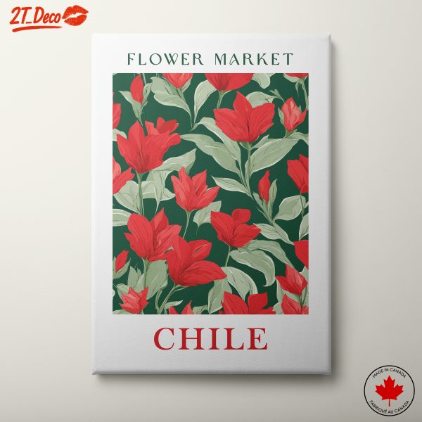 Flower Market in Chile Botanical Art