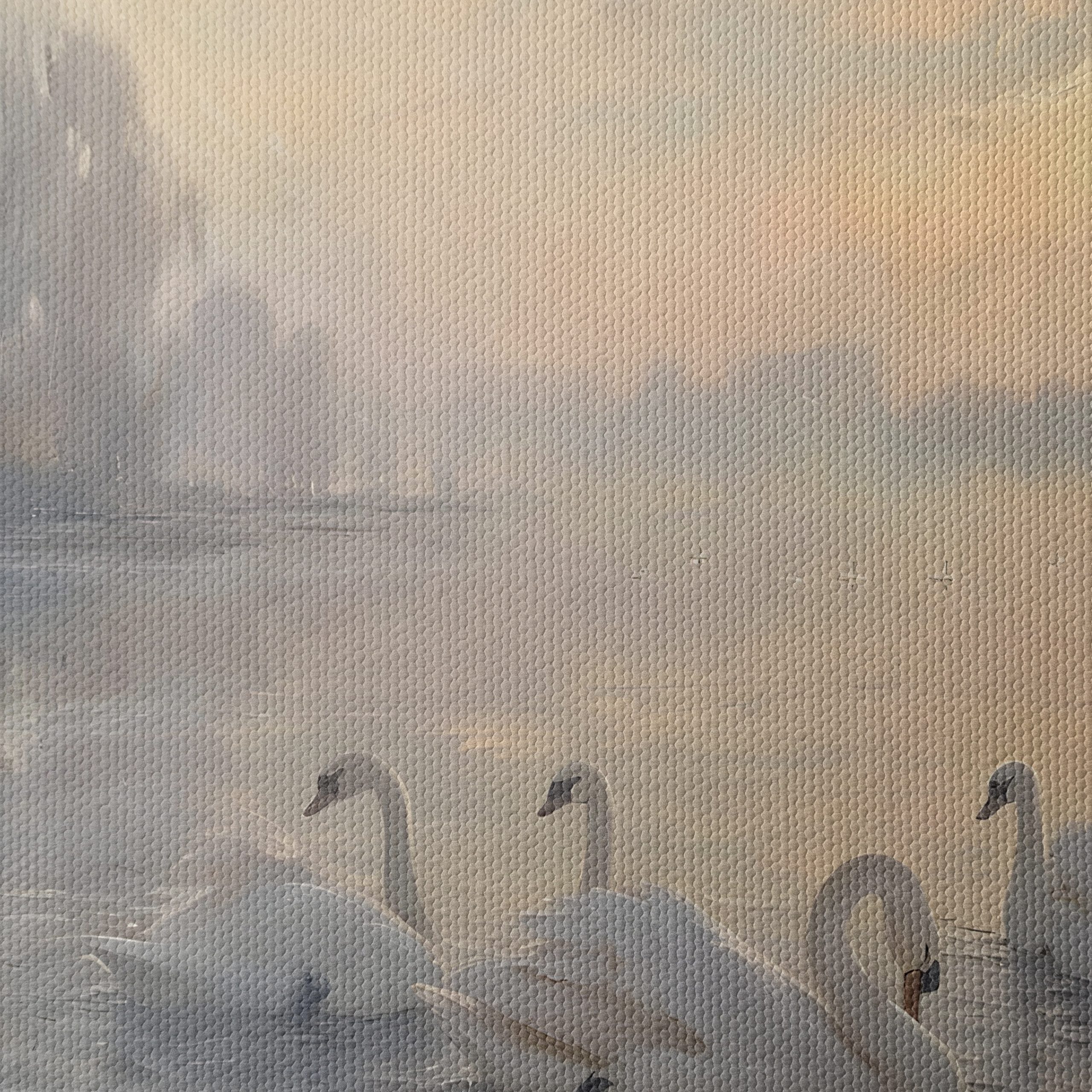 Swans on a Serene Lake at Sunset - Image 4