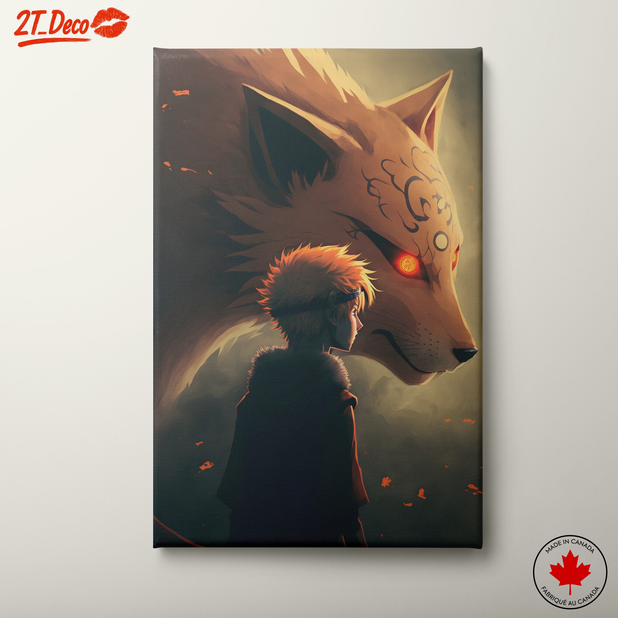 Naruto and the Powerful Beast Print