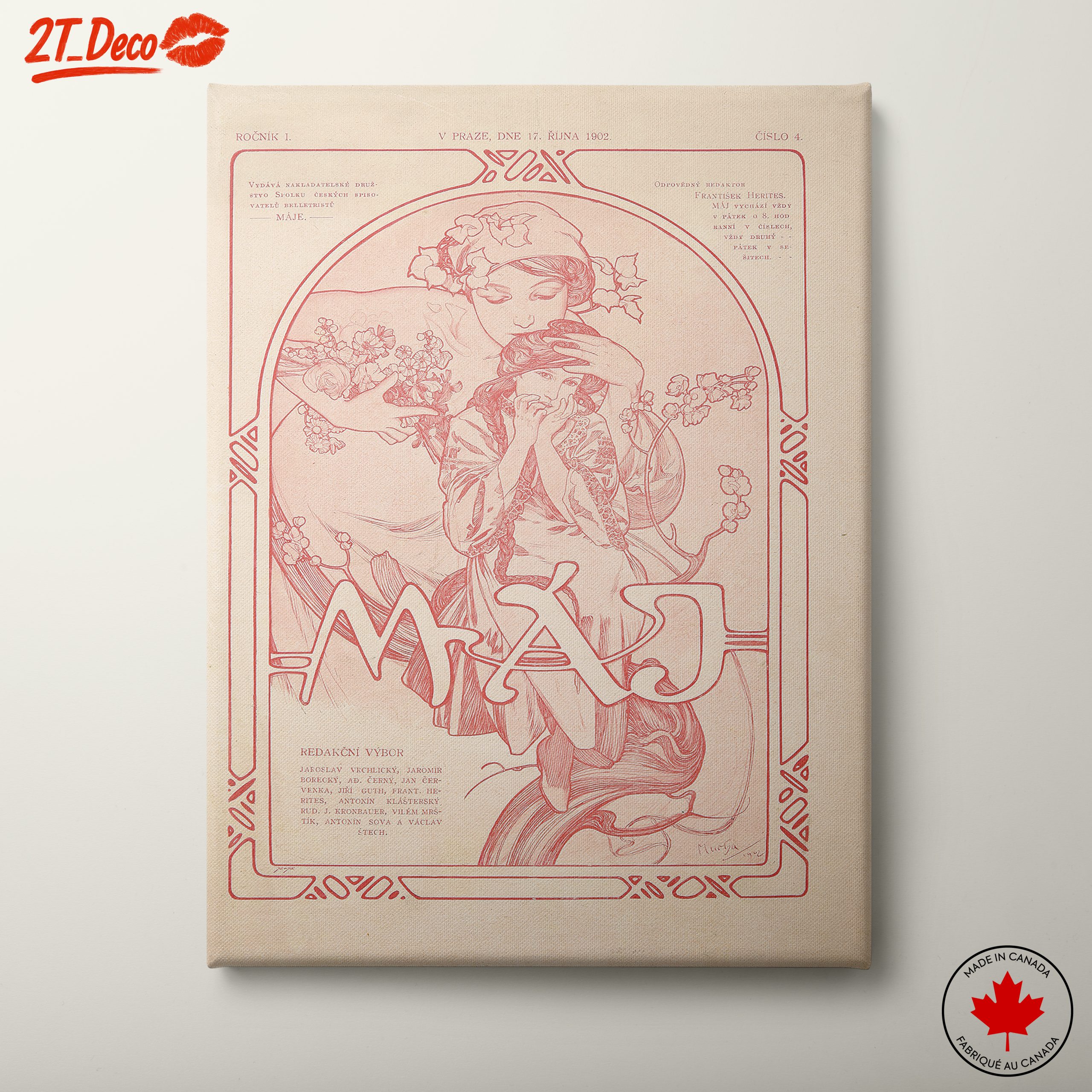 Alphonse Mucha Inspired Art Nouveau Print