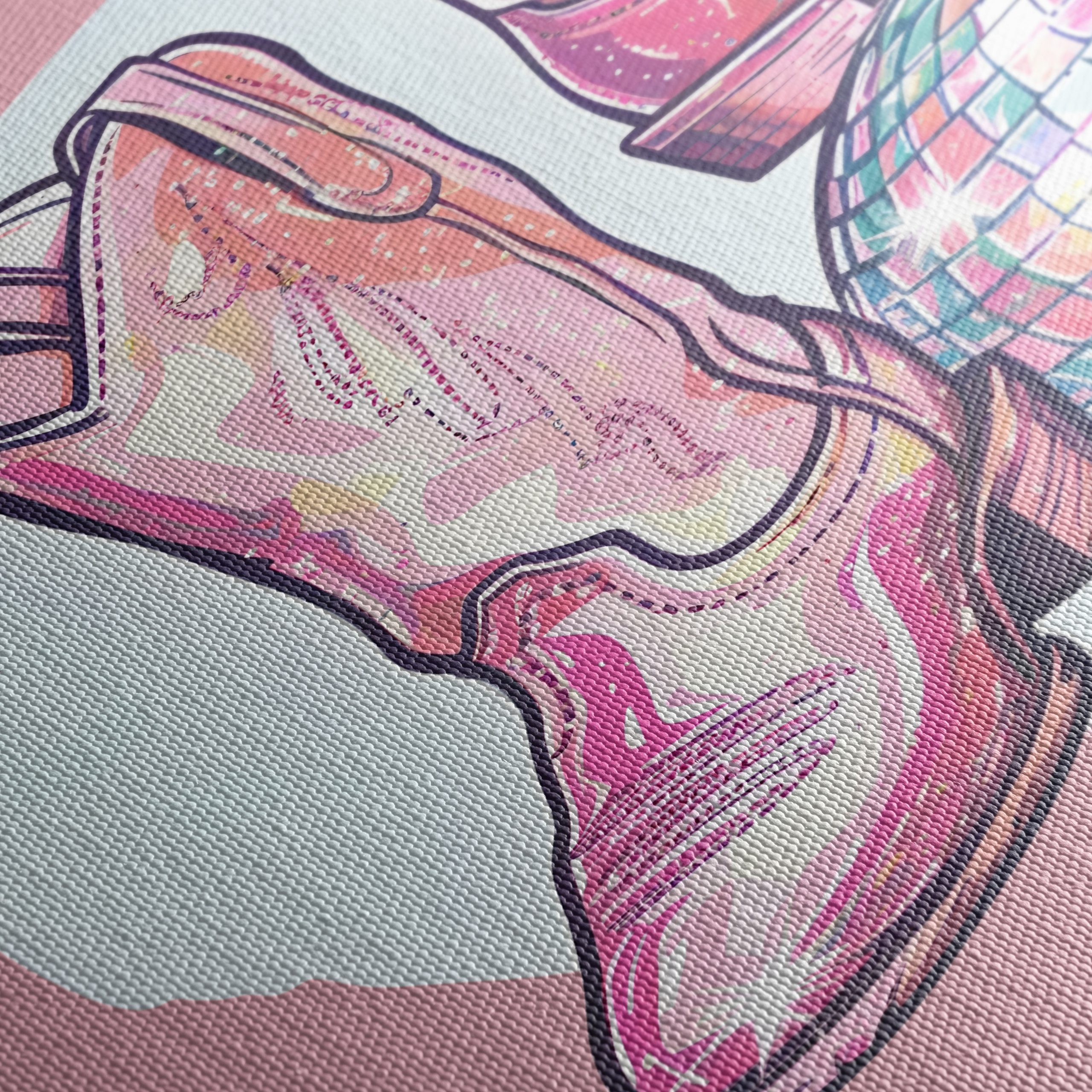 Playful Western Boots and Disco Ball Art - Image 5