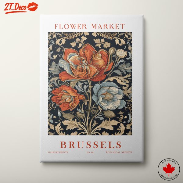 Flower Market Art Featuring Colorful Blossoms