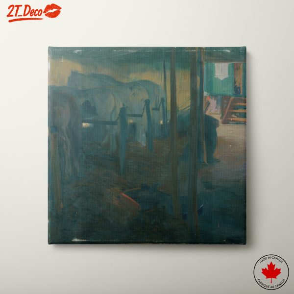 Artistic Representation of Horses in Stable