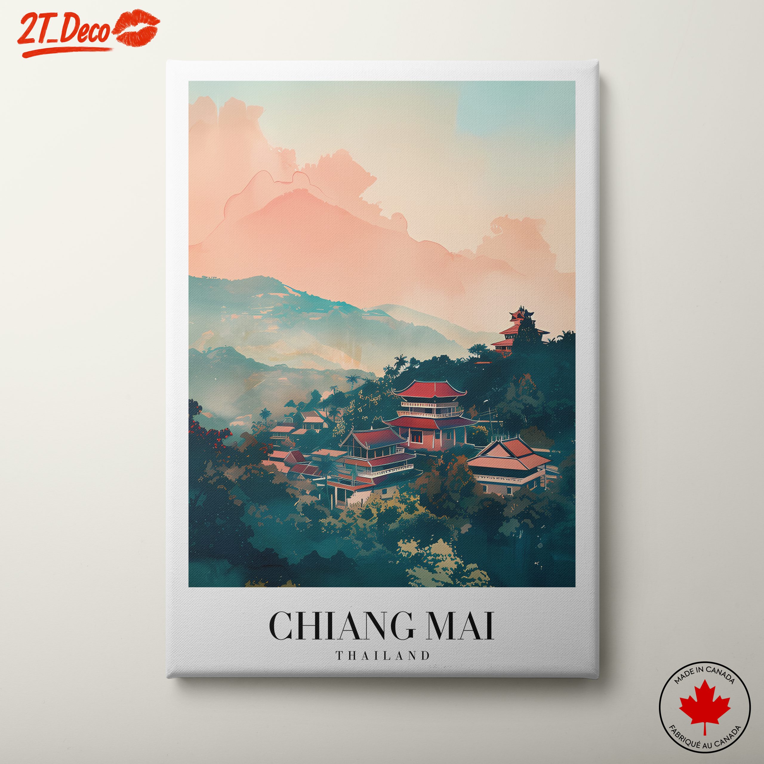 Chiang Mai Thailand Scenic Landscape Art