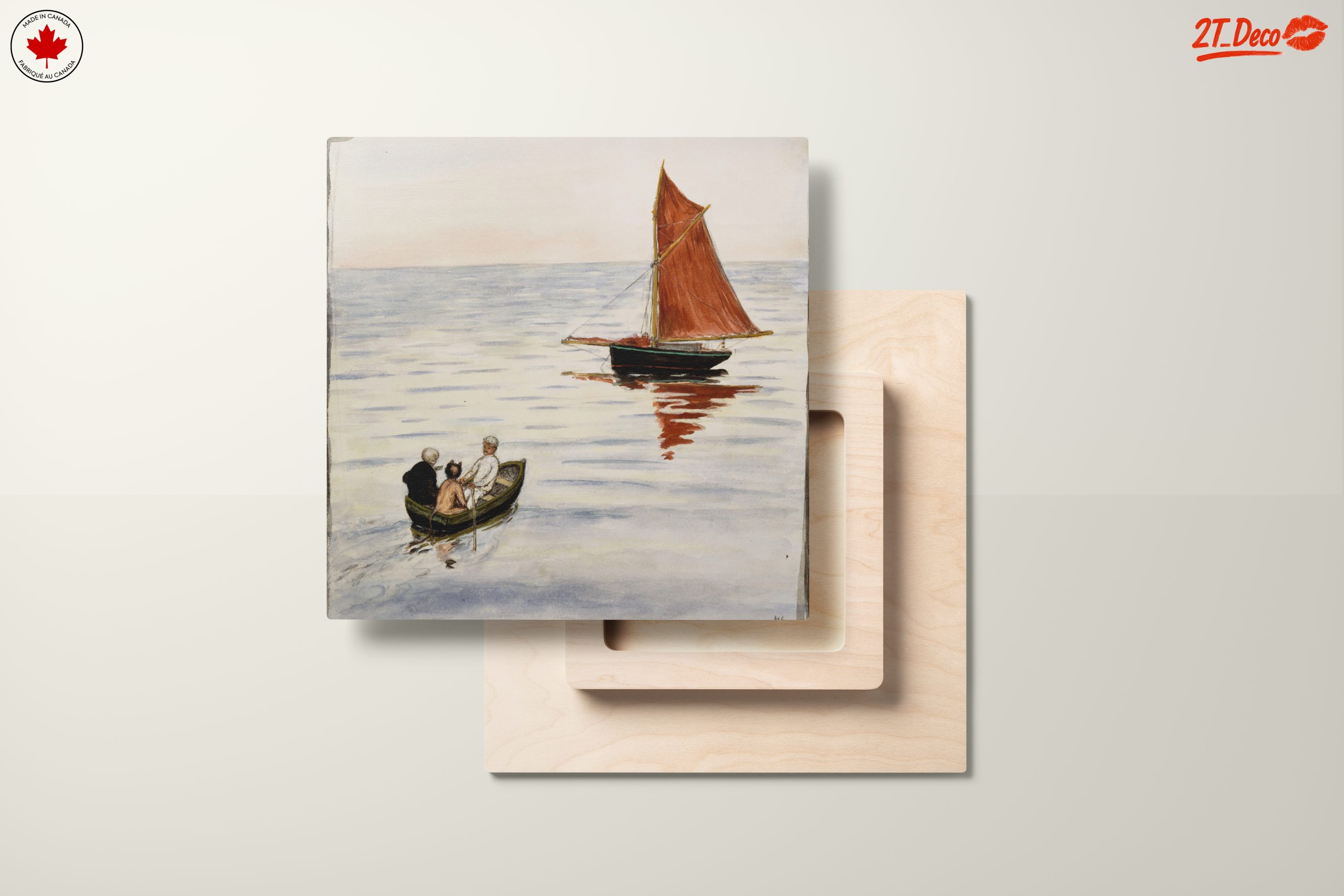 Tranquil Adventure Landscape with Sailboat - Image 11