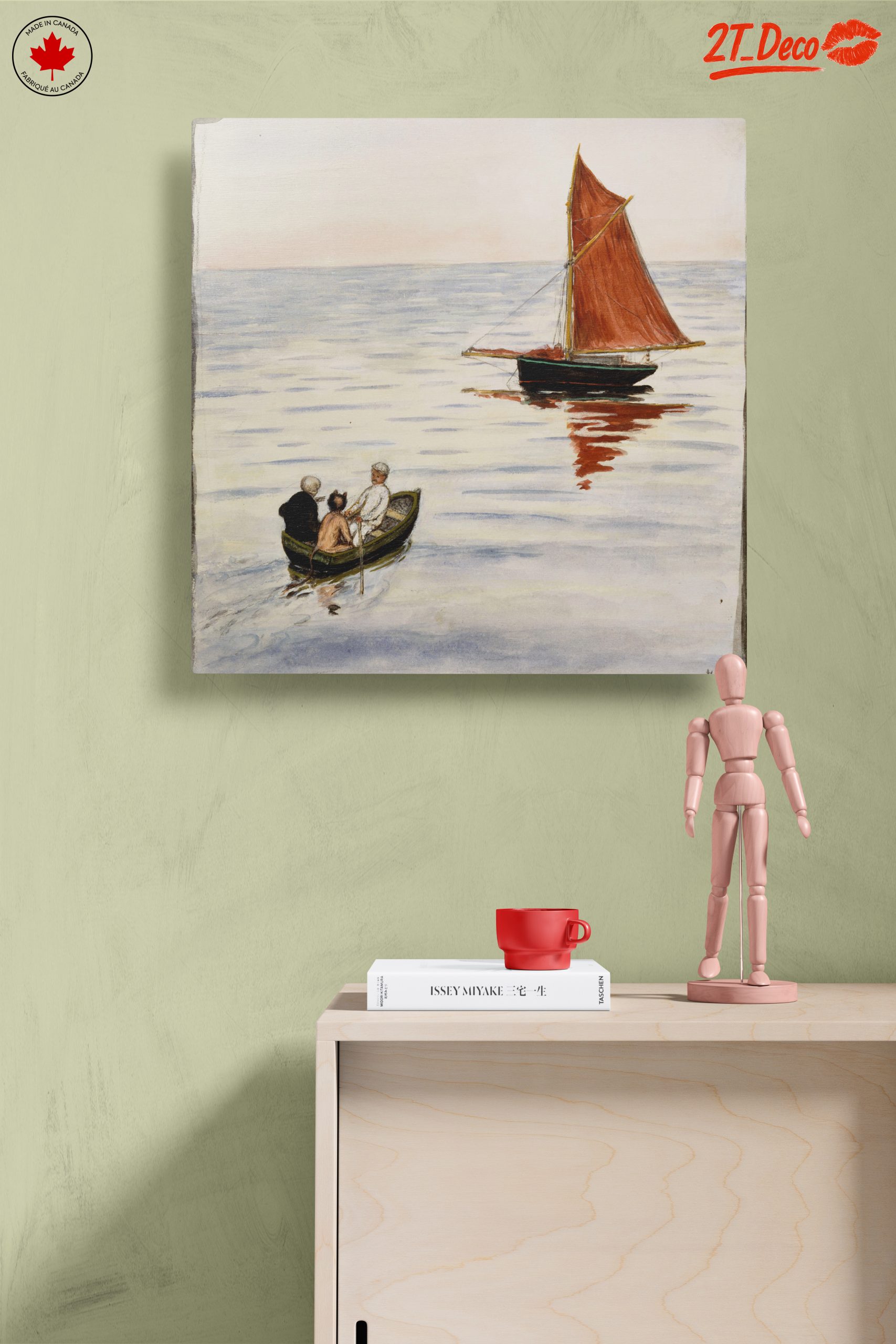 Tranquil Adventure Landscape with Sailboat - Image 14