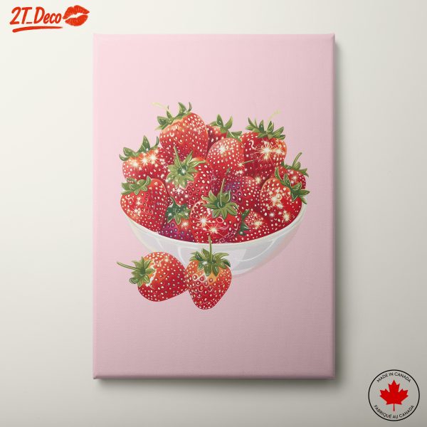 Vibrant Abstract Strawberry Artwork