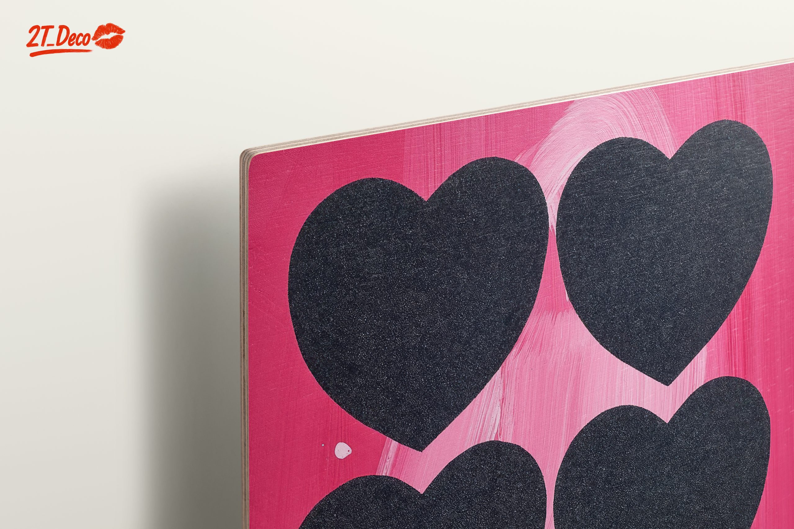 Bold Heart Shapes On Pink Background - Image 15