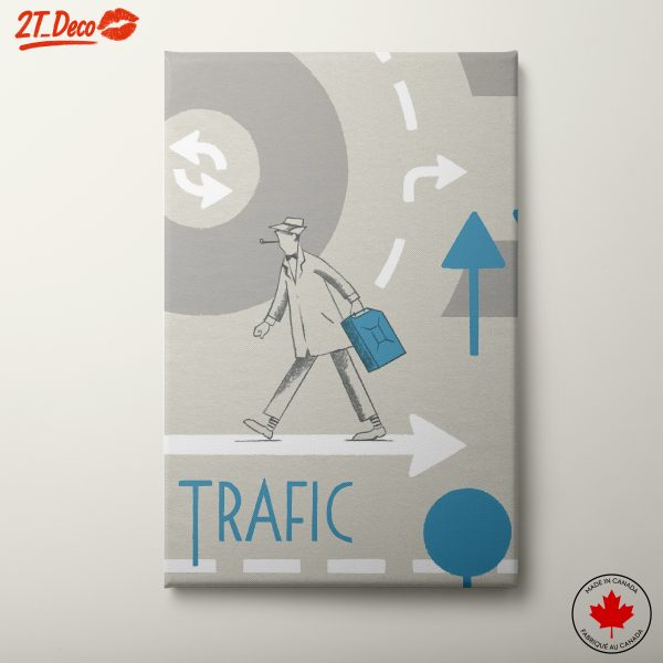Stylized Urban Scene with Traffic Directions