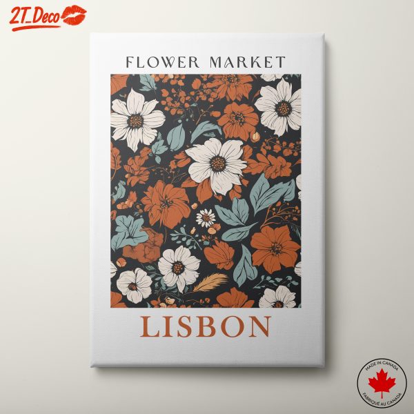 Flower Market in Lisbon Botanical Art