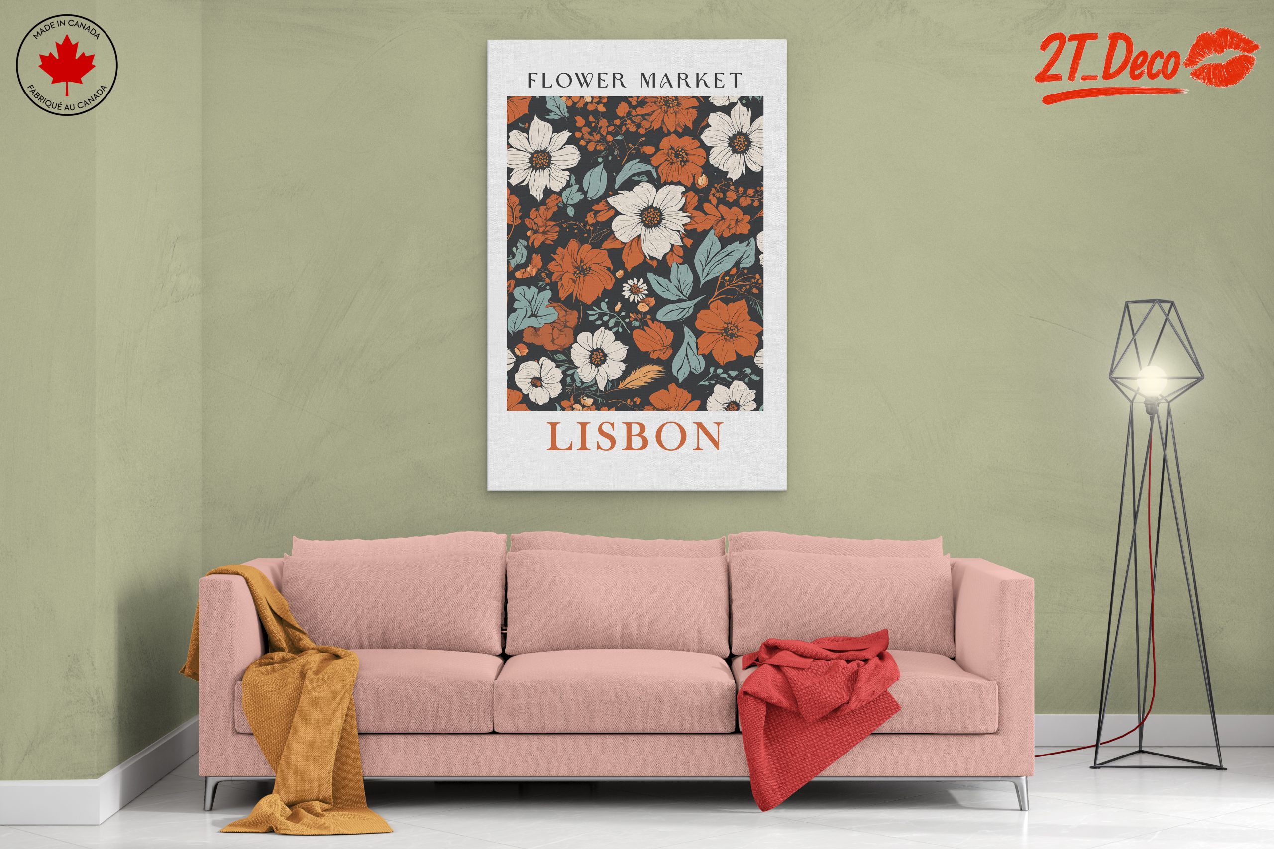 Flower Market in Lisbon Botanical Art - Image 2