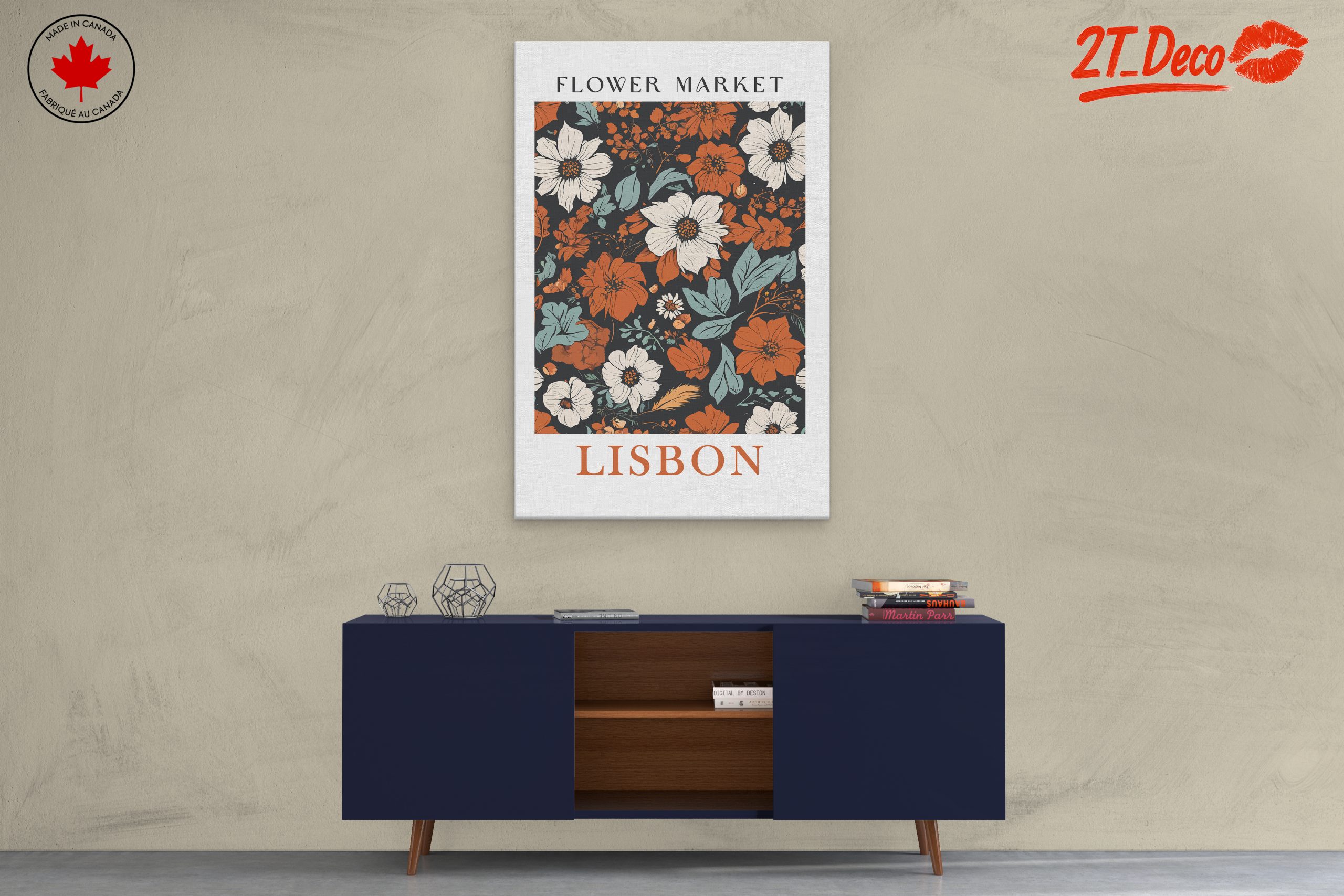 Flower Market in Lisbon Botanical Art - Image 3