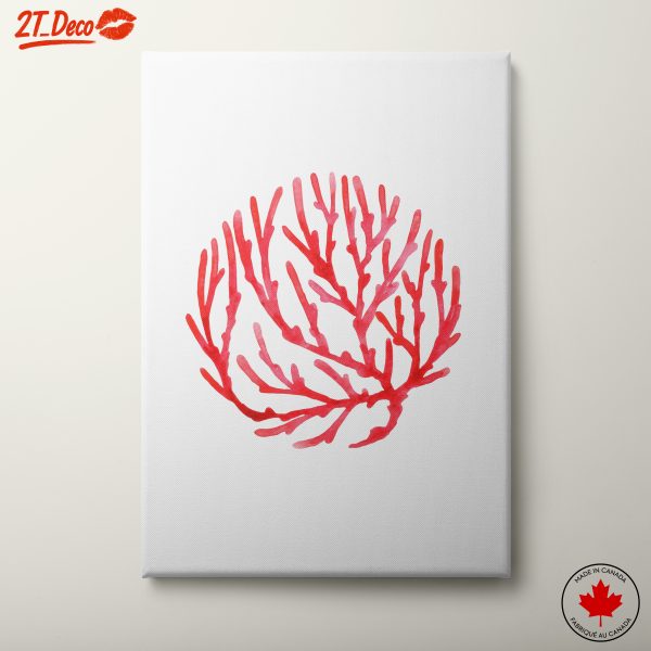Red Coral Abstract Art for Marine Aesthetics