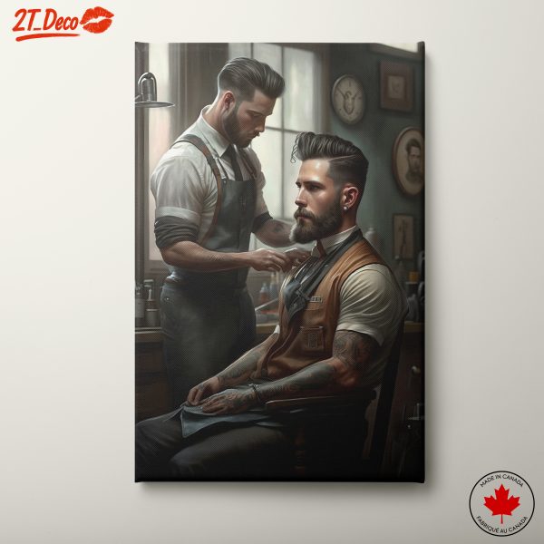 Classic Barber Scene Art