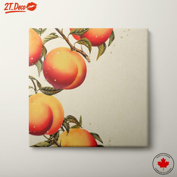 Stylized Peach Artwork for Home Decor