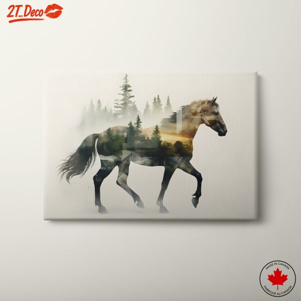 Majestic Horse Amid Forest Landscape