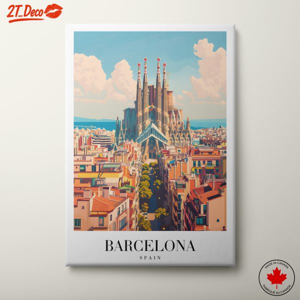 Barcelona Skyline Artistic View