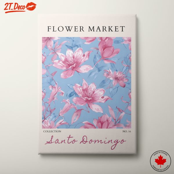 Flower Market Art with Pink Blooms