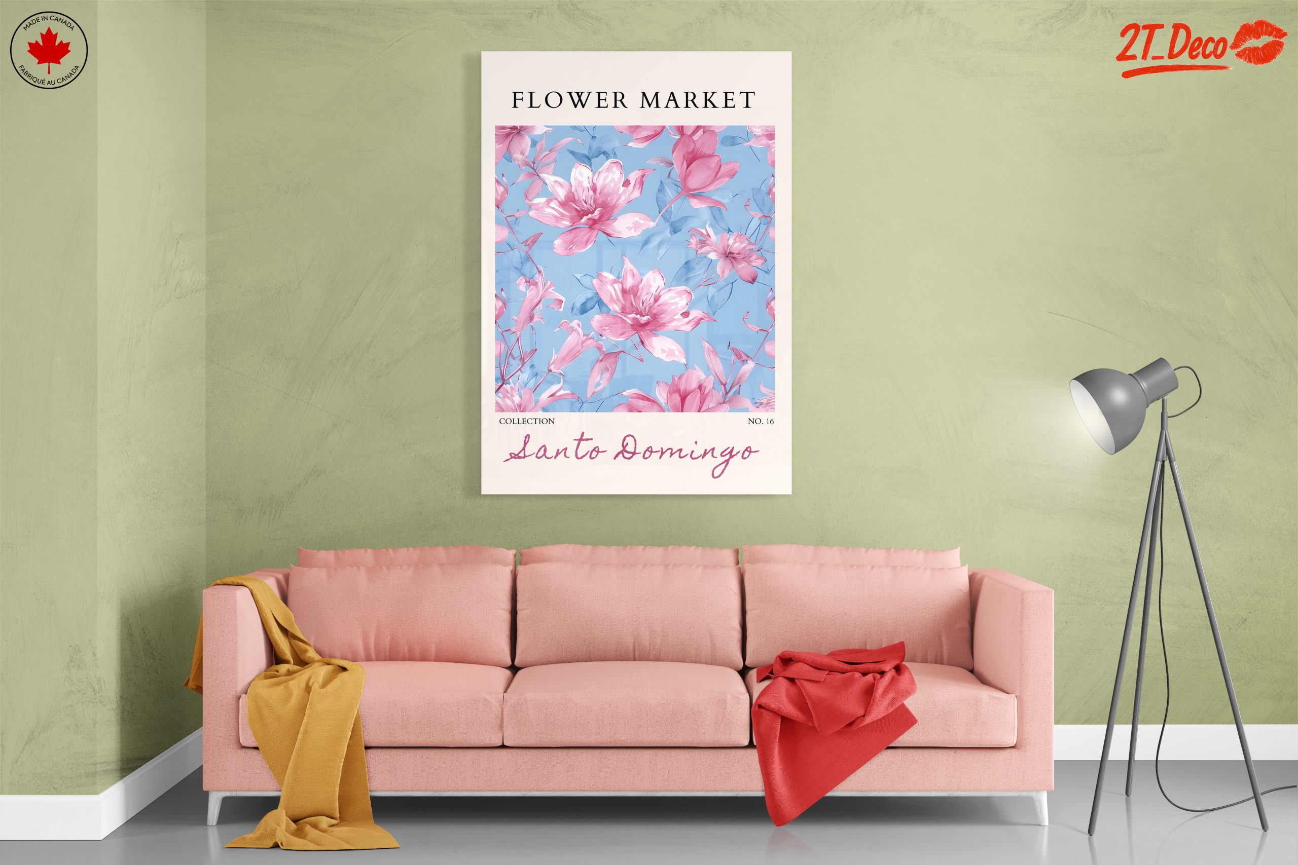 Flower Market Art with Pink Blooms - Image 7