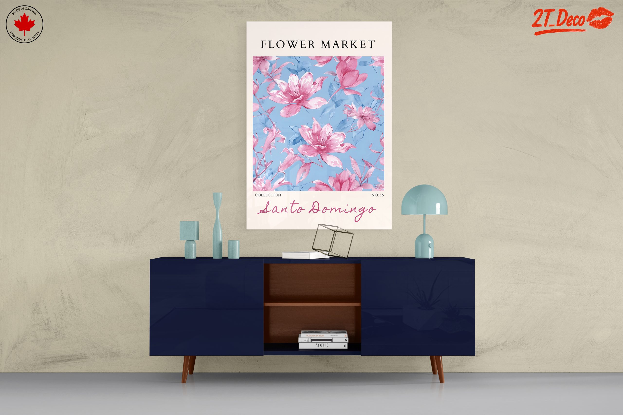 Flower Market Art with Pink Blooms - Image 8