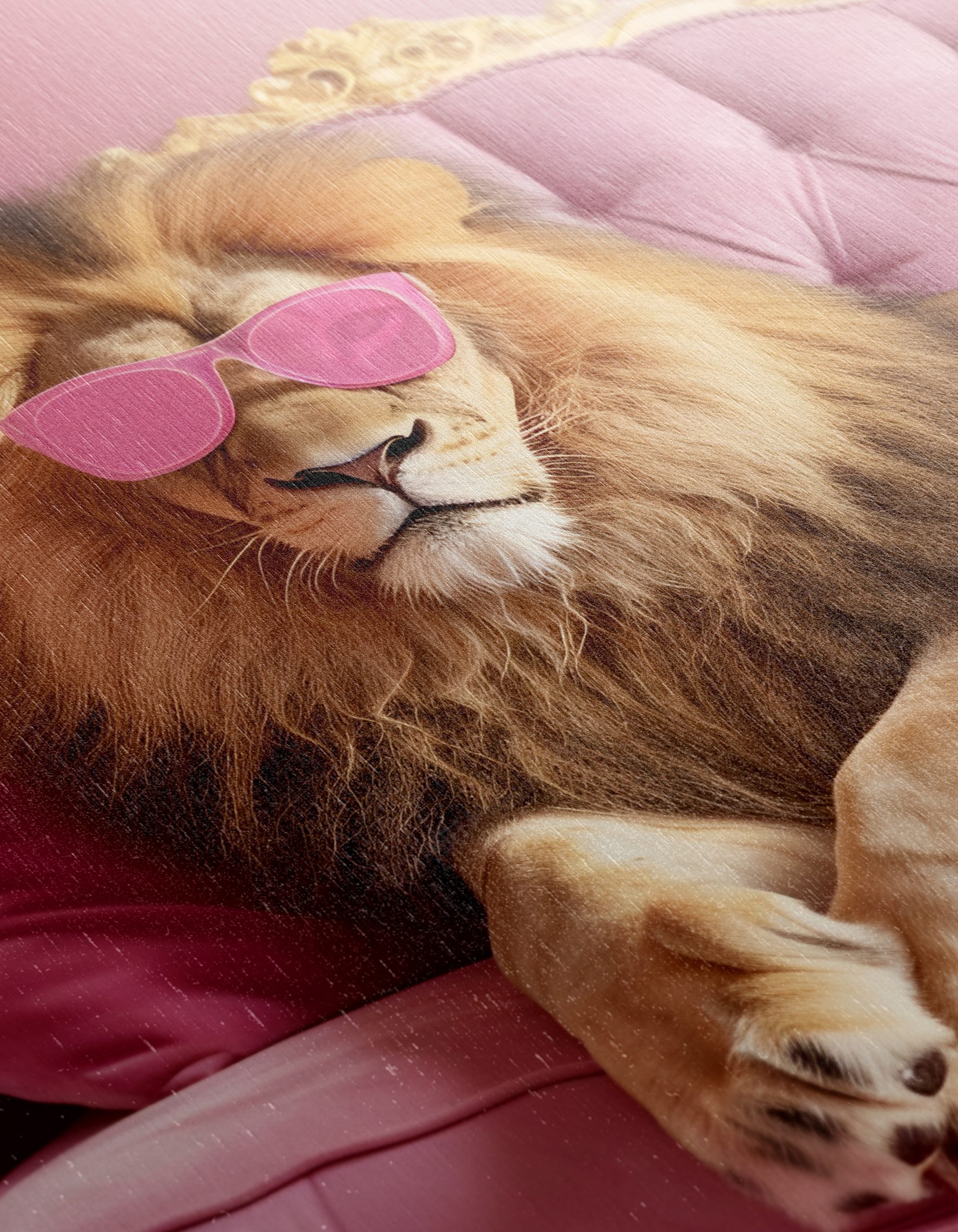 Lion in Pink Sunglasses on Couch - Image 12