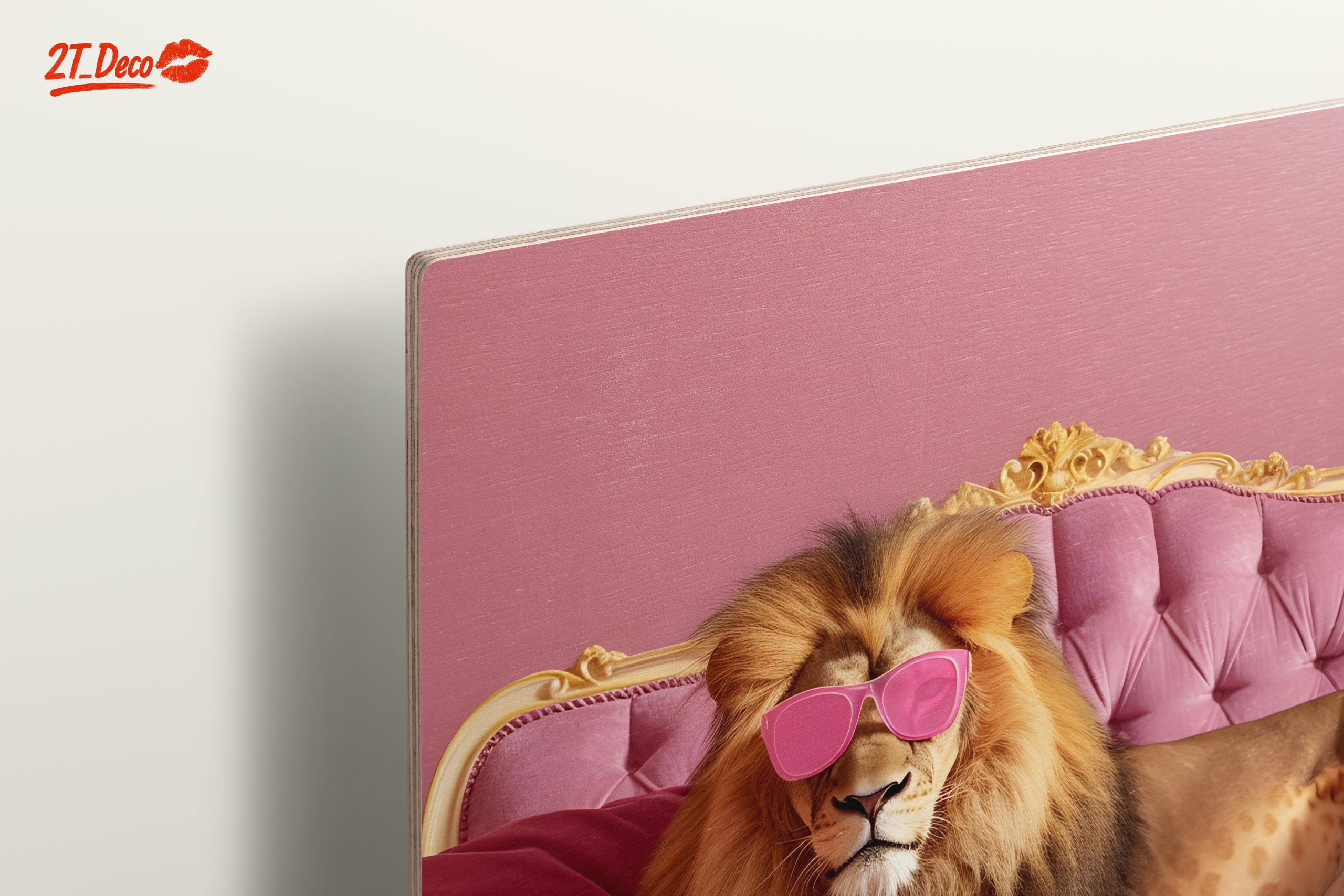 Lion in Pink Sunglasses on Couch - Image 15
