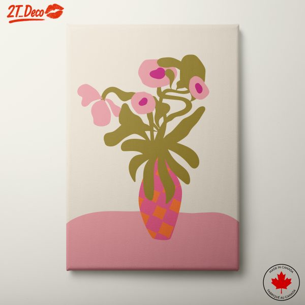 Abstract Botanical Vase Artwork