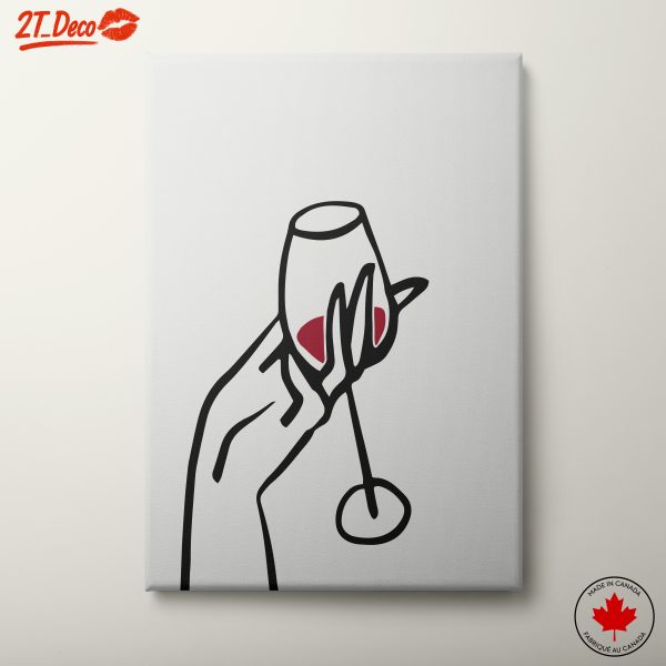 Minimalist Artistic Portrait of Wine Glass