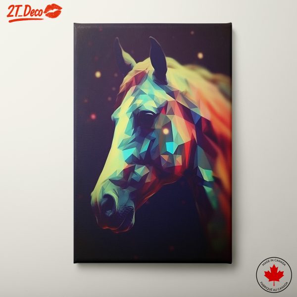 Colorful Geometric Horse Art