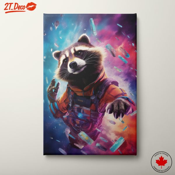Adventurous Raccoon in Space