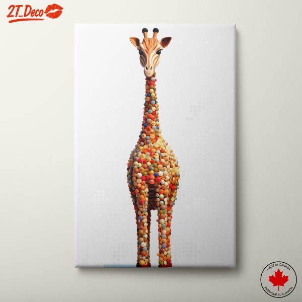 Colorful Stylized Giraffe Artwork