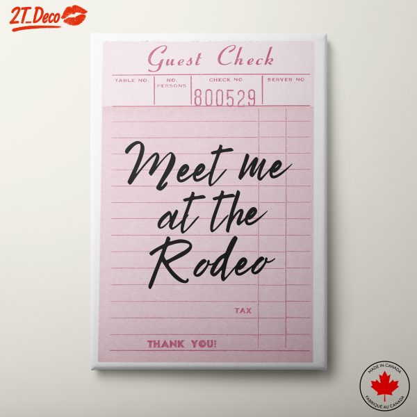 Meet Me at the Rodeo Inspirational Quote Art