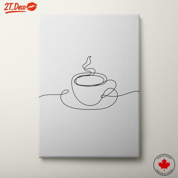Minimalist Line Art Coffee Cup