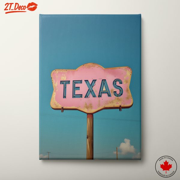 Texas Vintage Neon Sign Art
