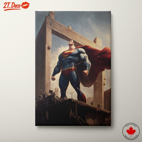 Superman Heroic Artwork Depicting Strength and Valor