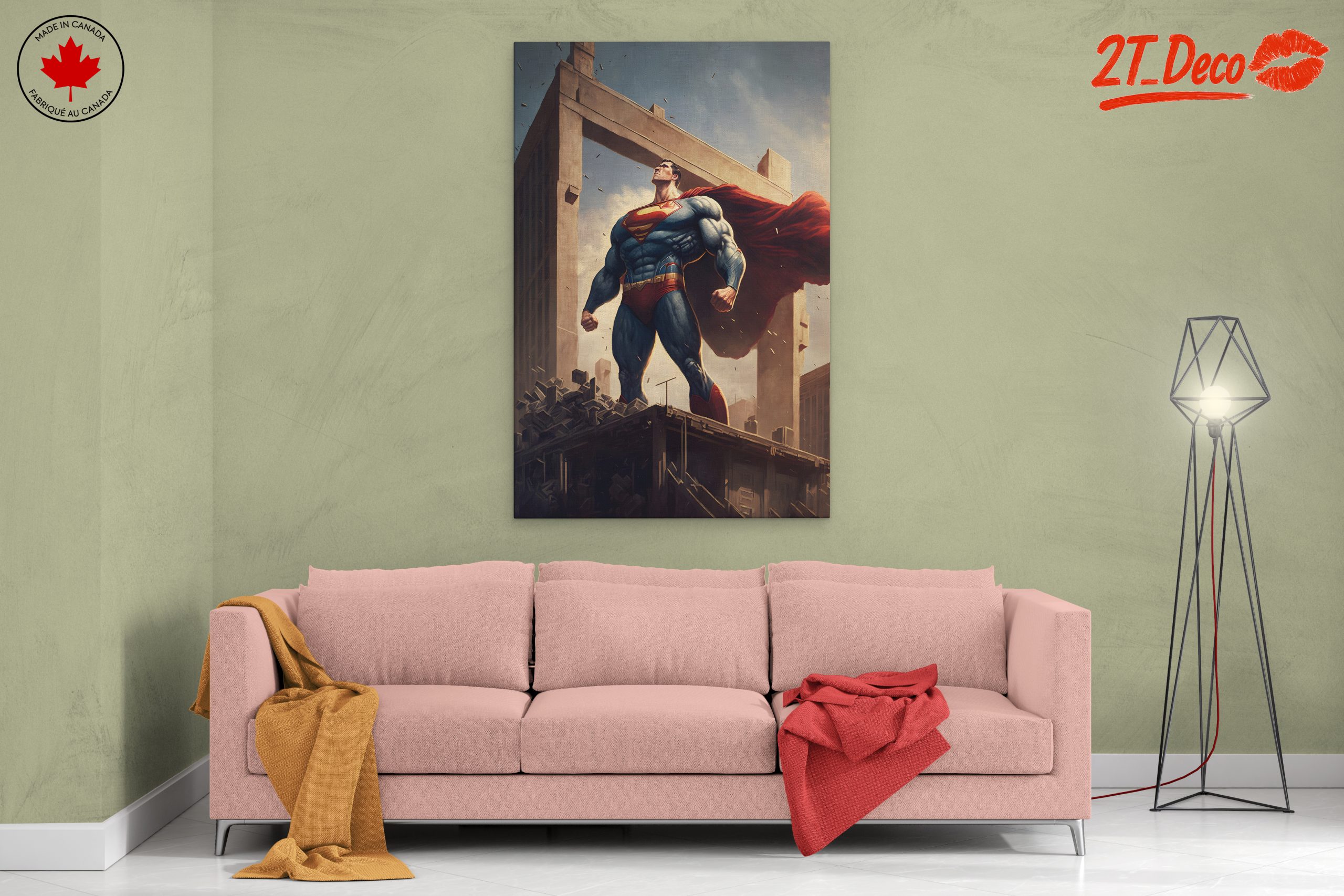 Superman Heroic Artwork Depicting Strength and Valor - Image 2