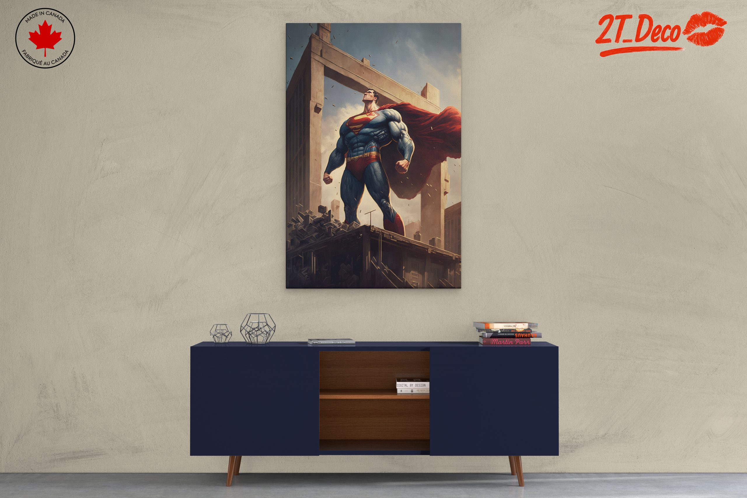 Superman Heroic Artwork Depicting Strength and Valor - Image 3