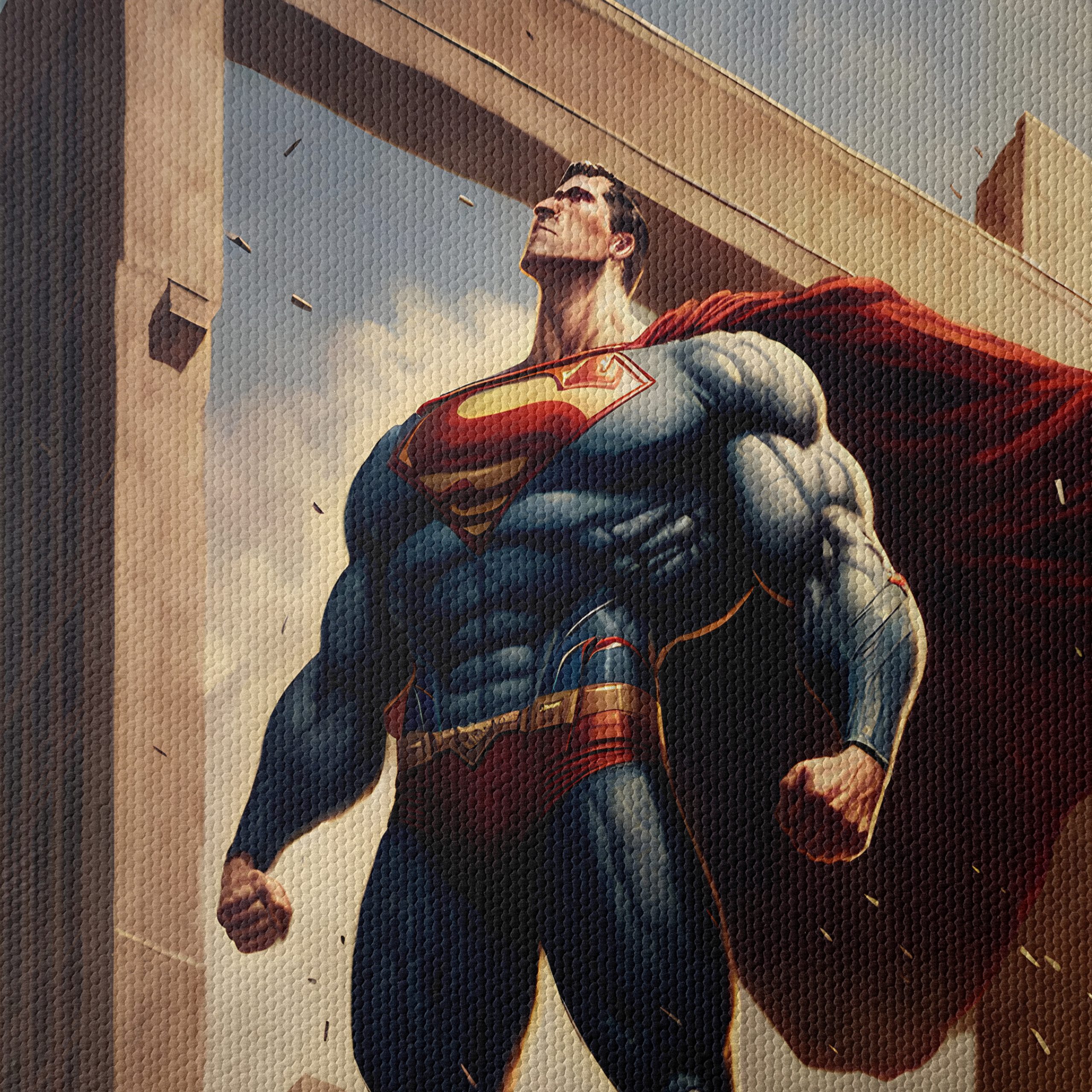 Superman Heroic Artwork Depicting Strength and Valor - Image 4