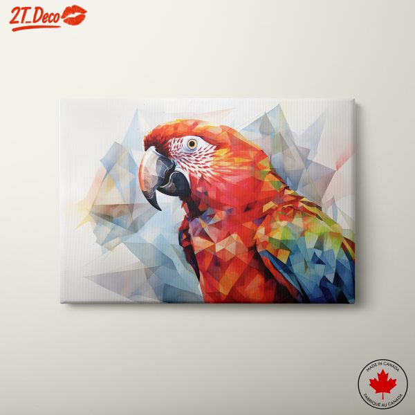 Vibrant Geometric Parrot Artwork