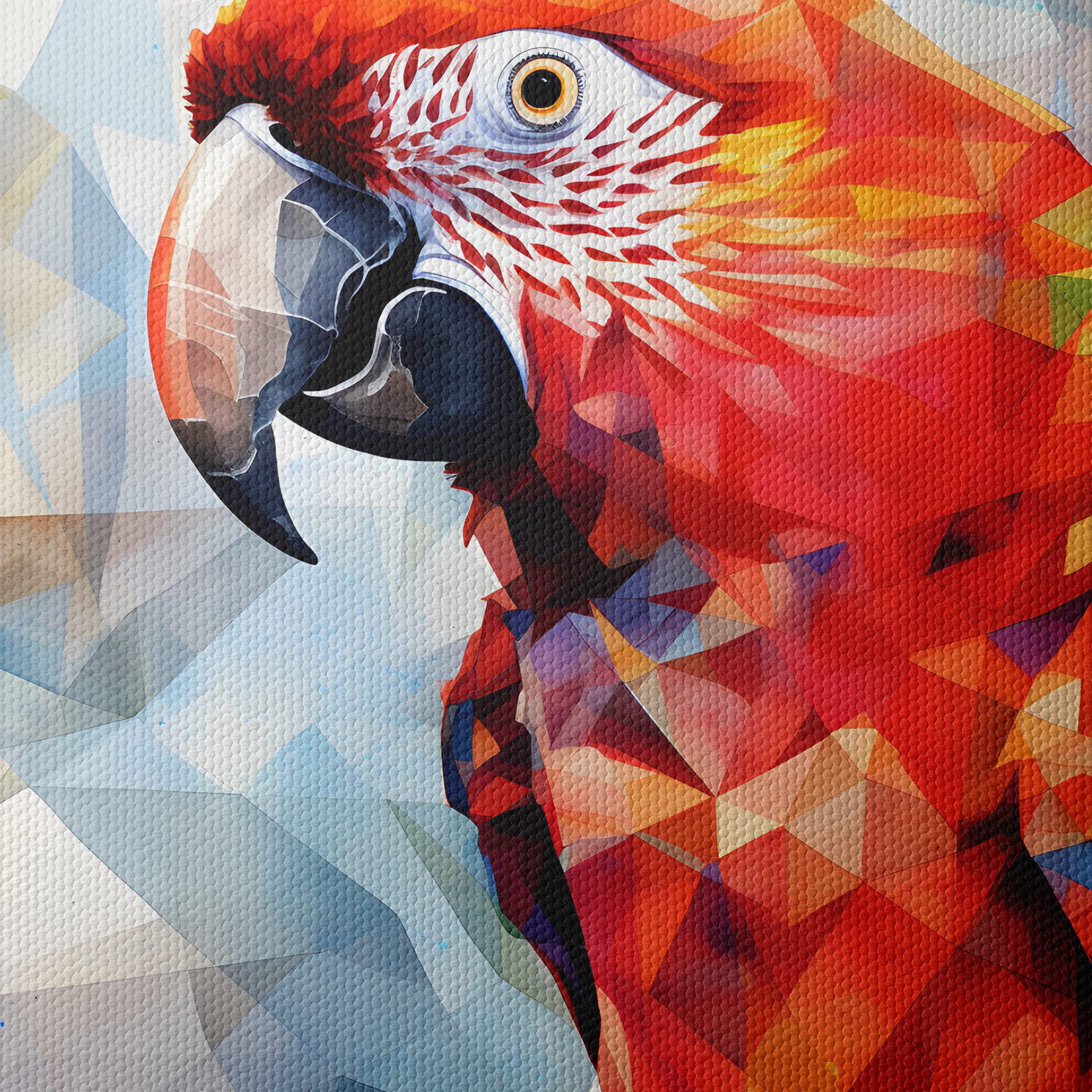 Vibrant Geometric Parrot Artwork - Image 4