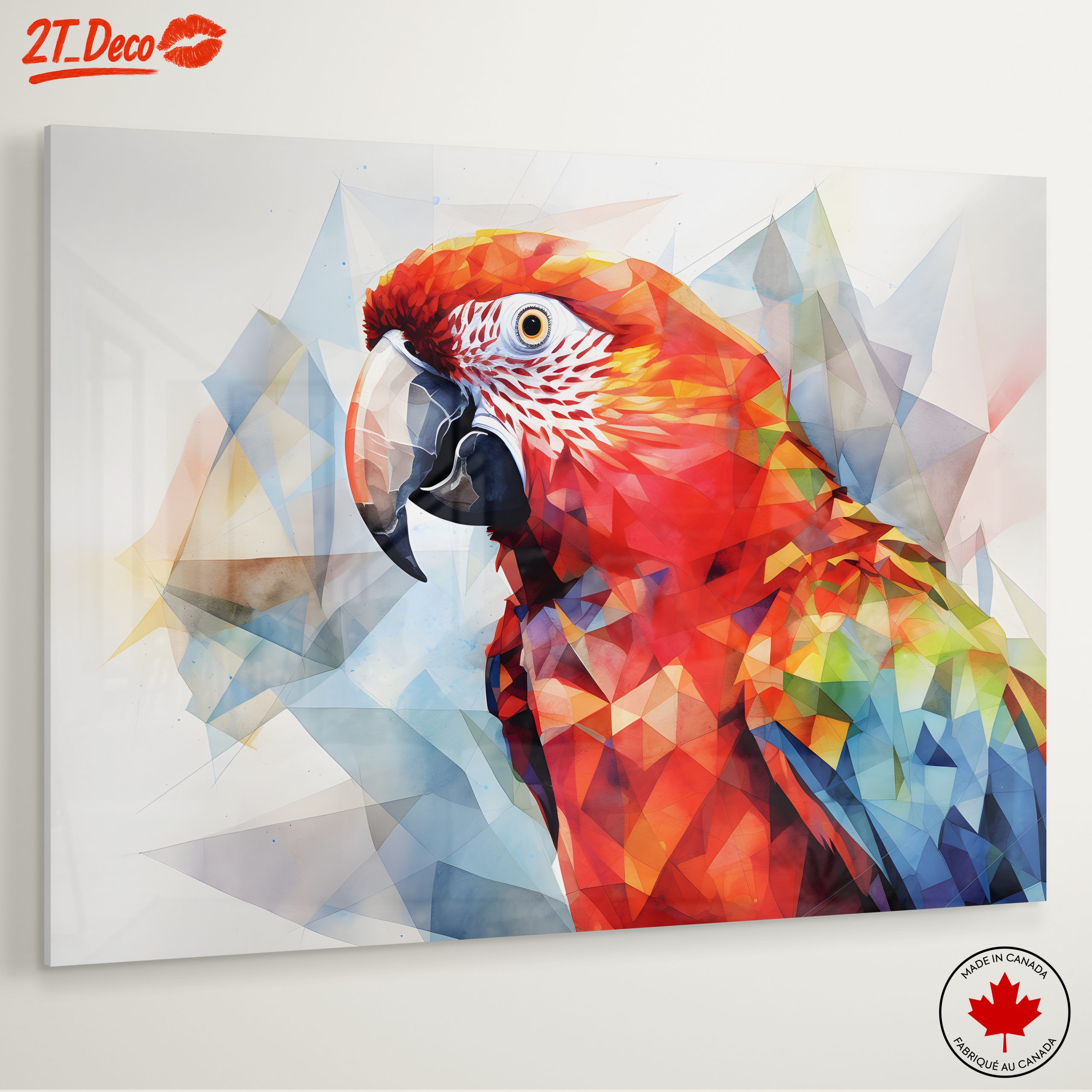 Vibrant Geometric Parrot Artwork - Image 6